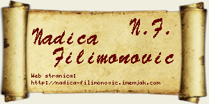 Nadica Filimonović vizit kartica